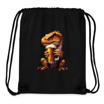 Dinosaure - Sac à cordon recyclé Stanley/Stella - noir - Devant