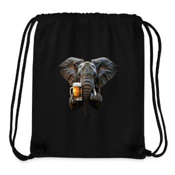 Elefant - Stanley/Stella recycelter Gym Bag - Schwarz - Vorne