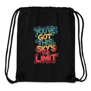Croyez en vous : rien n’est impossible - Sac à cordon recyclé Stanley/Stella - noir - Devant