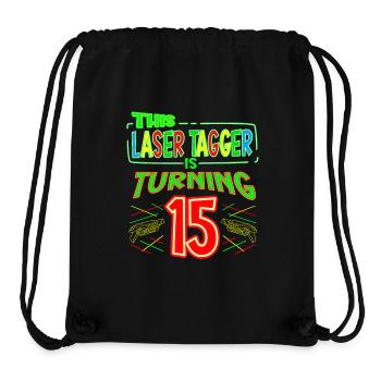 This Laser Tagger Is Turning 15 Years Old Laser - Stanley/Stella recycelter Gym Bag - Schwarz - Vorne