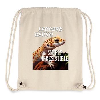 LE GECKO LÉOPARD TOUT SIMPLEMENT IRRÉSISTIBLE - Sac à cordon recyclé Stanley/Stella - blanc naturel - Devant