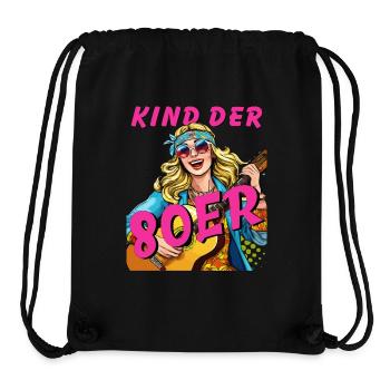 FEMME ENFANT DES ANNÉES 80 - Sac à cordon recyclé Stanley/Stella - noir - Devant