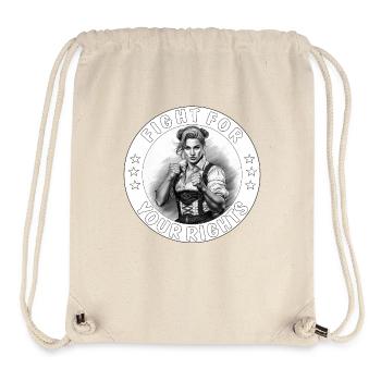 WOMAN FIGHT FOR YOUR RIGHTS - Stanley/Stella Recycled Gym Bag - natural - Front