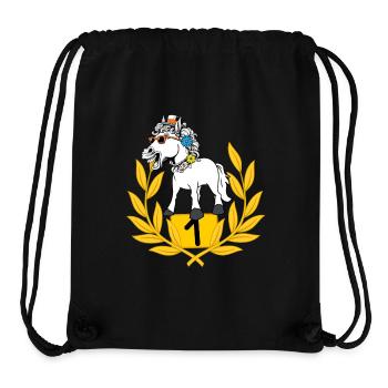 lustig spaßig Siegerehrung Pferd Pferde Reiterin - Stanley/Stella recycelter Gym Bag - Schwarz - Vorne