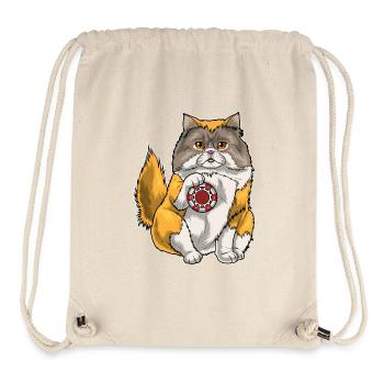 Persian Cat Poker Jetons de poker - Sac à cordon recyclé Stanley/Stella - blanc naturel - Devant