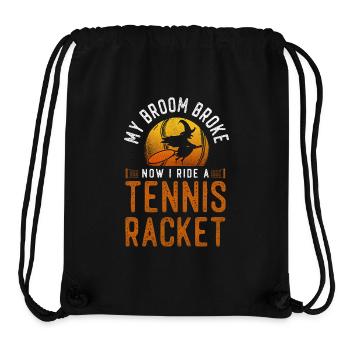 Funny Tennis Player Racket - Stanley/Stella recycelter Gym Bag - Schwarz - Vorne
