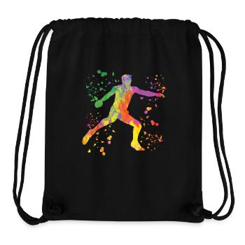 Diskuswerfer Colorsplash Diskuswurf - Stanley/Stella recycelter Gym Bag - Schwarz - Vorne