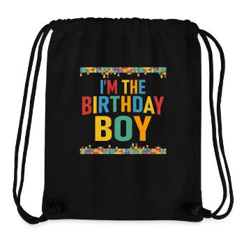 I'm the Birthday Boy Block Building Party Graphic - Stanley/Stella recycelter Gym Bag - Schwarz - Vorne
