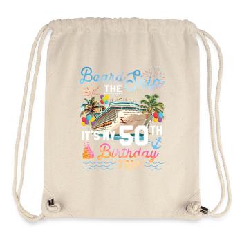 50th Birthday Cruise Ship Party Trip Fun Design - Stanley/Stella Recycled Gym Bag - natural - Front
