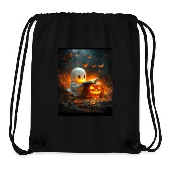 Halloween Geschenk Frauen Geist Männer Kinder Deko - Stanley/Stella recycelter Gym Bag - Schwarz - Vorne