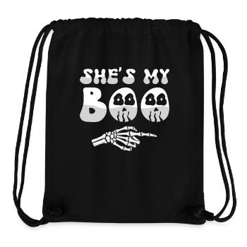Halloween Saying Men Funny She's My Boo - Stanley/Stella Recycled Gym Bag - black - Front