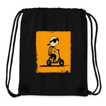 Lustige Cartoon-Schildkröte auf Roller - Stanley/Stella recycelter Gym Bag - Schwarz - Vorne