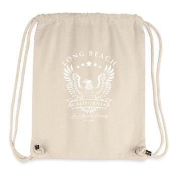 Long Beach California American Vintage Eagle - Stanley/Stella Recycled Gym Bag - natural - Front