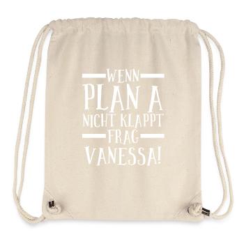 Prénom Vanessa - Sac à cordon recyclé Stanley/Stella - blanc naturel - Devant