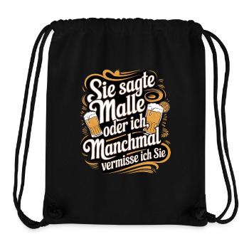 Sie sagte Malle oder ich lustiger Mallorca Spruch - Stanley/Stella recycelter Gym Bag - Schwarz - Vorne