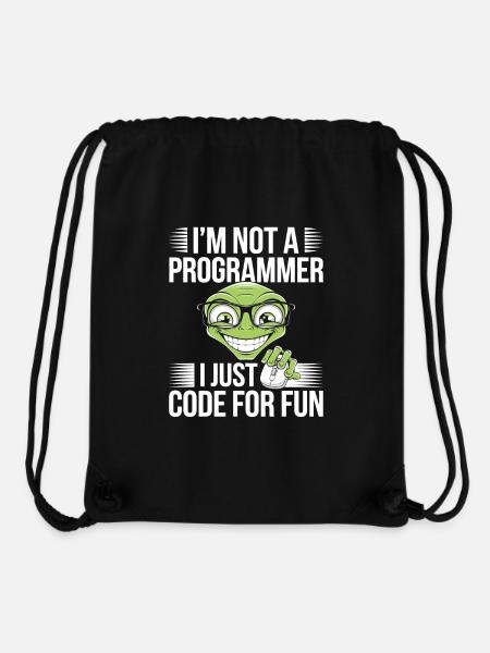 Programmeur Informatique Freak Code PC - Sac à cordon recyclé Stanley/Stella - noir