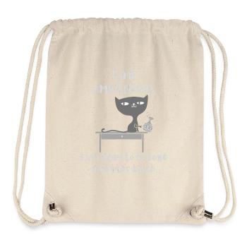 Woman Ambitious Funny Cat - Stanley/Stella Recycled Gym Bag - natural - Front