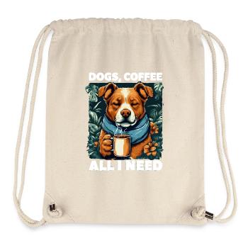Lustiges Hund Kunst Hundebesitzer Hunde Kaffee - Stanley/Stella recycelter Gym Bag - Naturweiß - Vorne