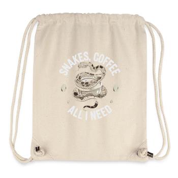 Lustiges Schlangen Kunst Schlange Kaffee Reptilien - Stanley/Stella recycelter Gym Bag - Naturweiß - Vorne