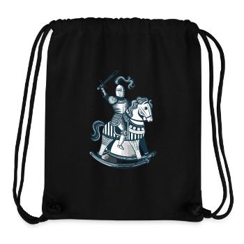 Tapferer Ritter auf dem Schaukelpferd für Ritter - Stanley/Stella recycelter Gym Bag - Schwarz - Vorne