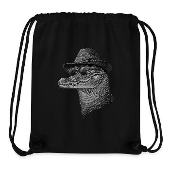 Krokodil - Stanley/Stella recycelter Gym Bag - Schwarz - Vorne