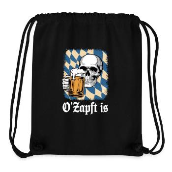 18 Skull - Stanley/Stella recycelter Gym Bag - Schwarz - Vorne