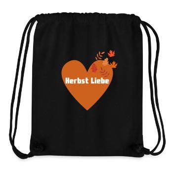 Herz Design Herbst Liebe von Gregor Jell - Stanley/Stella recycelter Gym Bag - Schwarz - Vorne