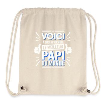 Here is the best grandpa in the world gift - Stanley/Stella Recycled Gym Bag - natural - Front