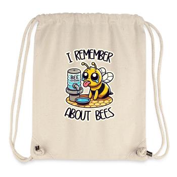 Je me souviens des abeilles - Save the Bees / Amoureux des abeilles - Sac à cordon recyclé Stanley/Stella - blanc naturel - Devant