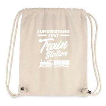 Ich Verstehe Nur Bahnhof - Stanley/Stella recycelter Gym Bag - Naturweiß - Vorne