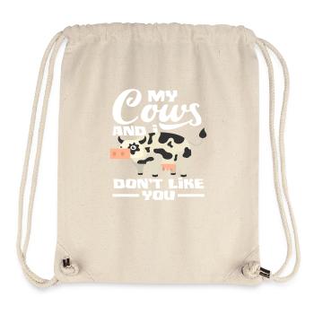 My cow and I don't like you - Stanley/Stella Recycled Gym Bag - natural - Front