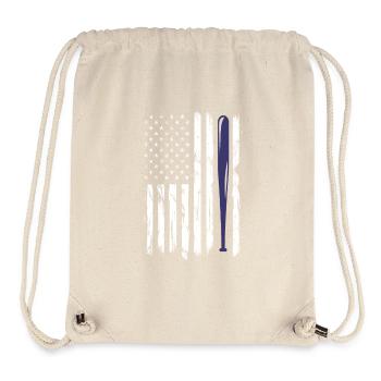 Baseball Sport Baseballspieler Pitcher Catcher USA - Stanley/Stella recycelter Gym Bag - Naturweiß - Vorne