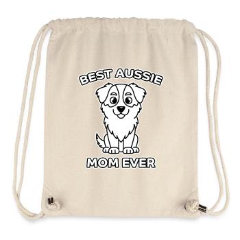 Australian Shepherd Mom Funny Aussie Gift - Stanley/Stella Recycled Gym Bag - natural - Front
