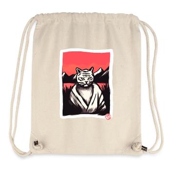 Asian Martial Arts Cat Tiger - Stanley/Stella Recycled Gym Bag - natural - Front