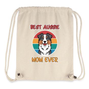 Australian Shepherd Mom Funny Aussie Gift - Stanley/Stella Recycled Gym Bag - natural - Front