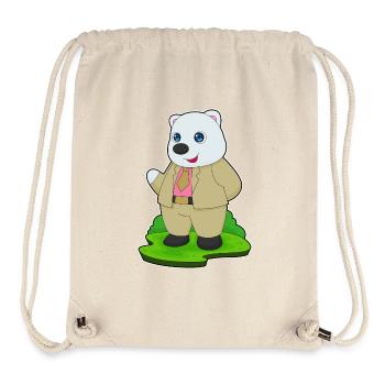 Eisbär Bräutigam Anzug Hochzeit - Stanley/Stella recycelter Gym Bag - Naturweiß - Vorne