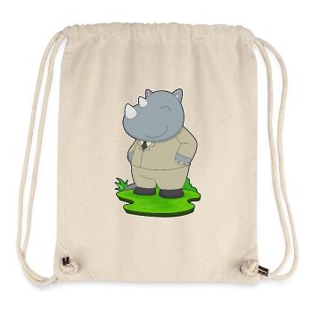 Nashorn Bräutigam Anzug Hochzeit - Stanley/Stella recycelter Gym Bag - Naturweiß - Vorne