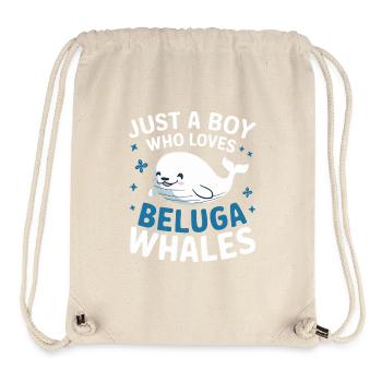 Béluga Océan Bélugas Baleines - Sac à cordon recyclé Stanley/Stella - blanc naturel - Devant