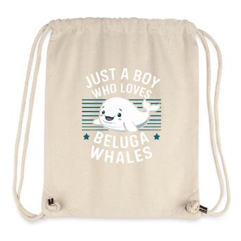 Béluga Océan Bélugas Baleines - Sac à cordon recyclé Stanley/Stella - blanc naturel - Devant