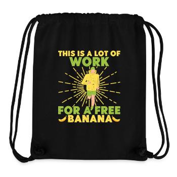 Running Run Work For Free Banana Marathon Runner - Stanley/Stella Recycled Gym Bag - black - Front
