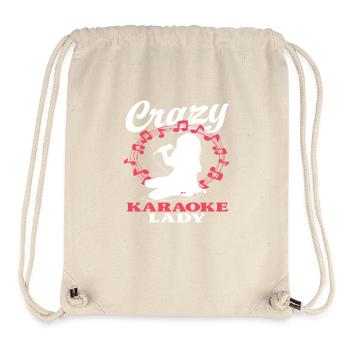 Crazy Karaoke Lady Spaßige Musikliebhaberinnen - Stanley/Stella recycelter Gym Bag - Naturweiß - Vorne
