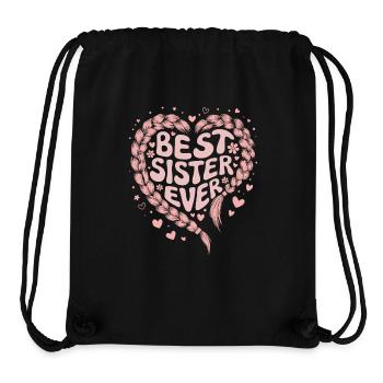 Best Sister Best Sister Ever Braid Heart - Stanley/Stella Recycled Gym Bag - black - Front