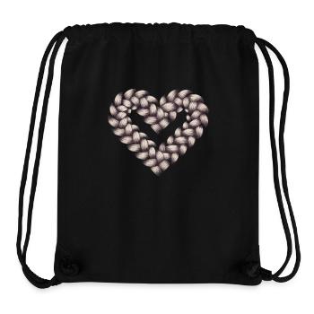 Zopf Herz Zopfmuster Rahmen - Stanley/Stella recycelter Gym Bag - Schwarz - Vorne