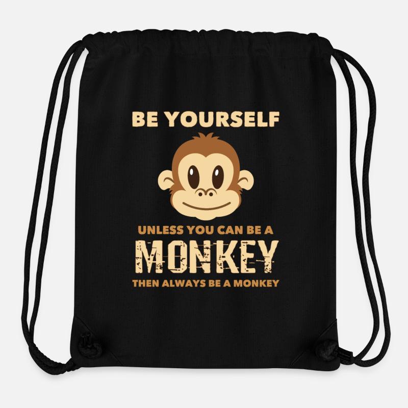 Monkey Gorilla Unless You Can Be Monkey - Stanley/Stella Recycled Gym Bag - black