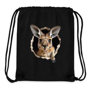 Känguru - Stanley/Stella recycelter Gym Bag - Schwarz - Vorne