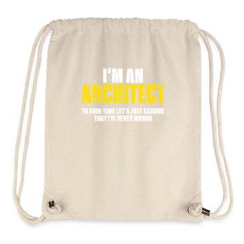 Architecte Drôle Dicton Profession Collègue Cadeau - Sac à cordon recyclé Stanley/Stella - blanc naturel - Devant