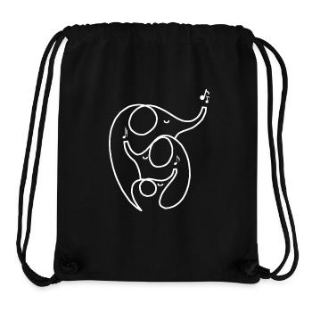Musik Elefanten Trompete Note Grafik Afrika Lustig - Stanley/Stella recycelter Gym Bag - Schwarz - Vorne