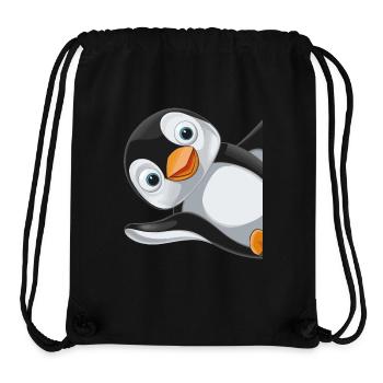 Pinguin Pinguine Tier - Stanley/Stella recycelter Gym Bag - Schwarz - Vorne