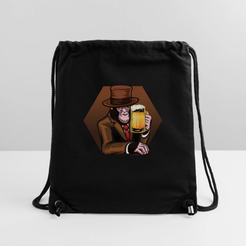 Monkey Chimpanzee Gorilla Drinking Ape Stanley/Stella Recycled Gym Bag