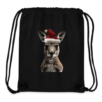 Känguru - Stanley/Stella recycelter Gym Bag - Schwarz - Vorne